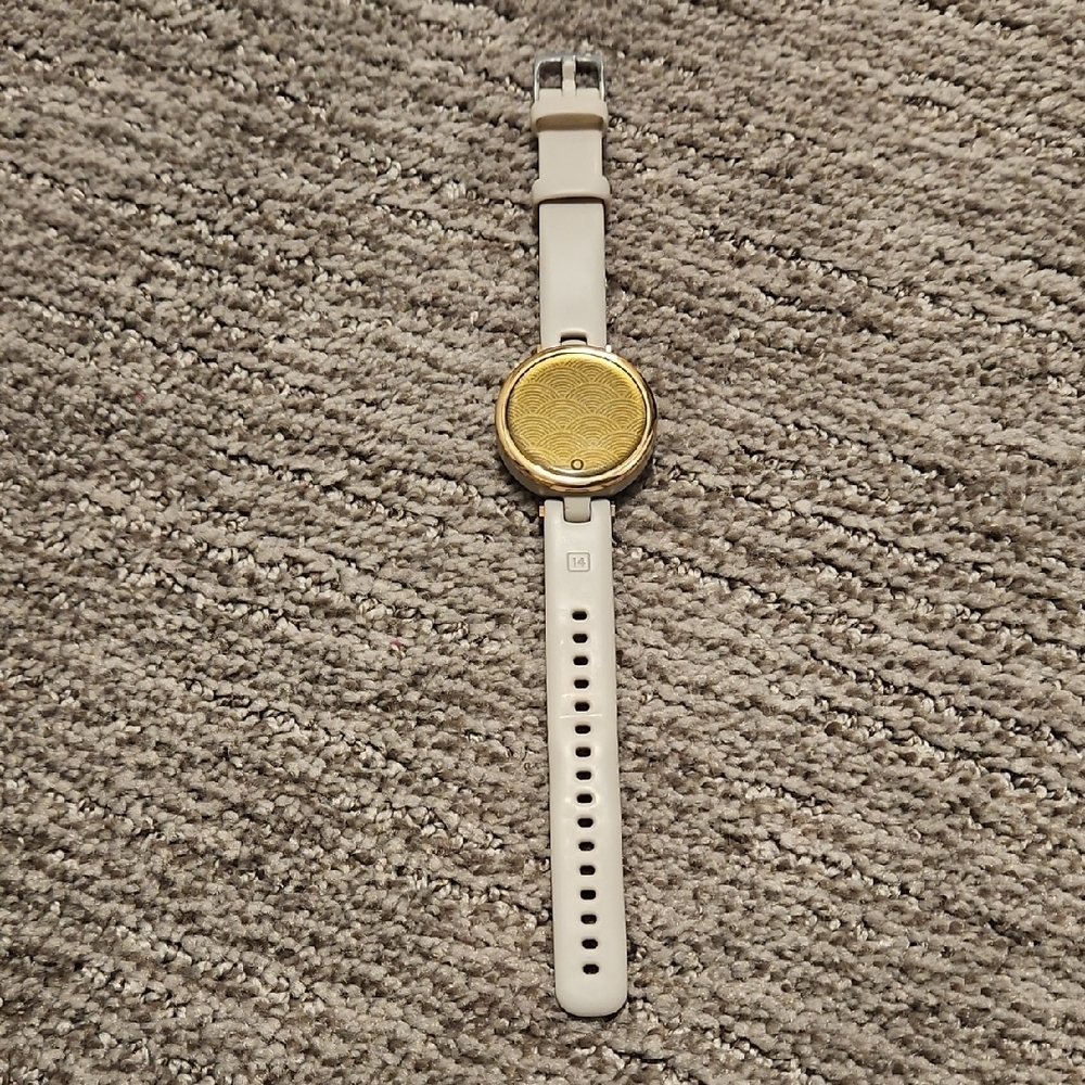 Gold Lily Garmin Smartwatch With Charging Cord